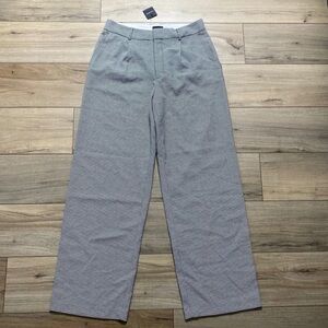Club Monaco‎ Women's Pants Check Wide Leg Pants Size 8 Black And White
